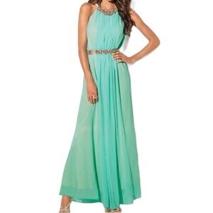 NWT Boston Proper Beaded Goddess Maxi Dress Mint Size 8